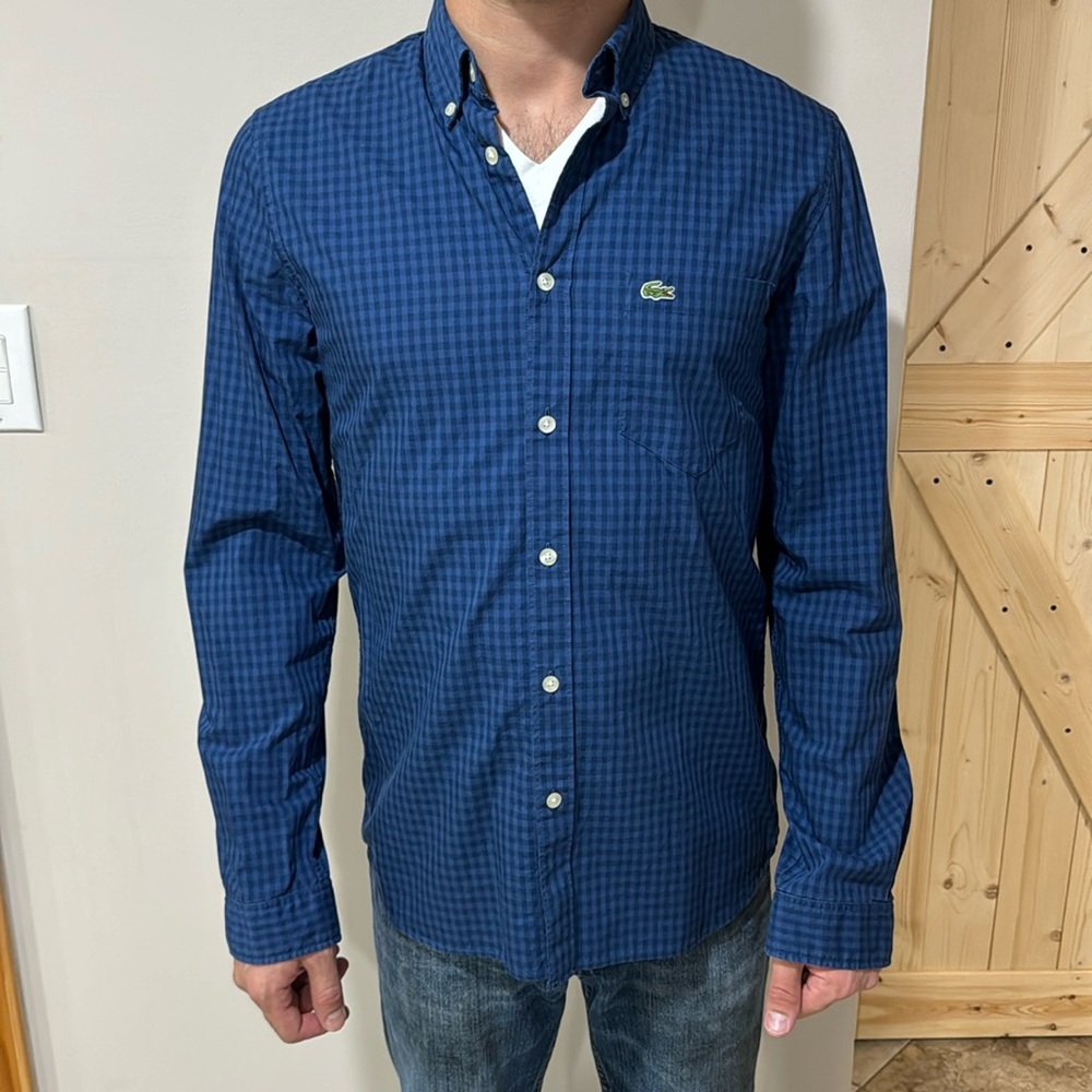 Lacoste Button Down Blue - Gem, image size:1000x1000